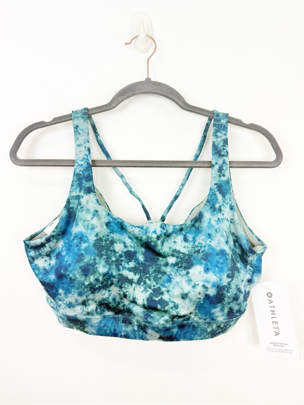 Athleta Exhale Printed Sports Bra Size Large NWT